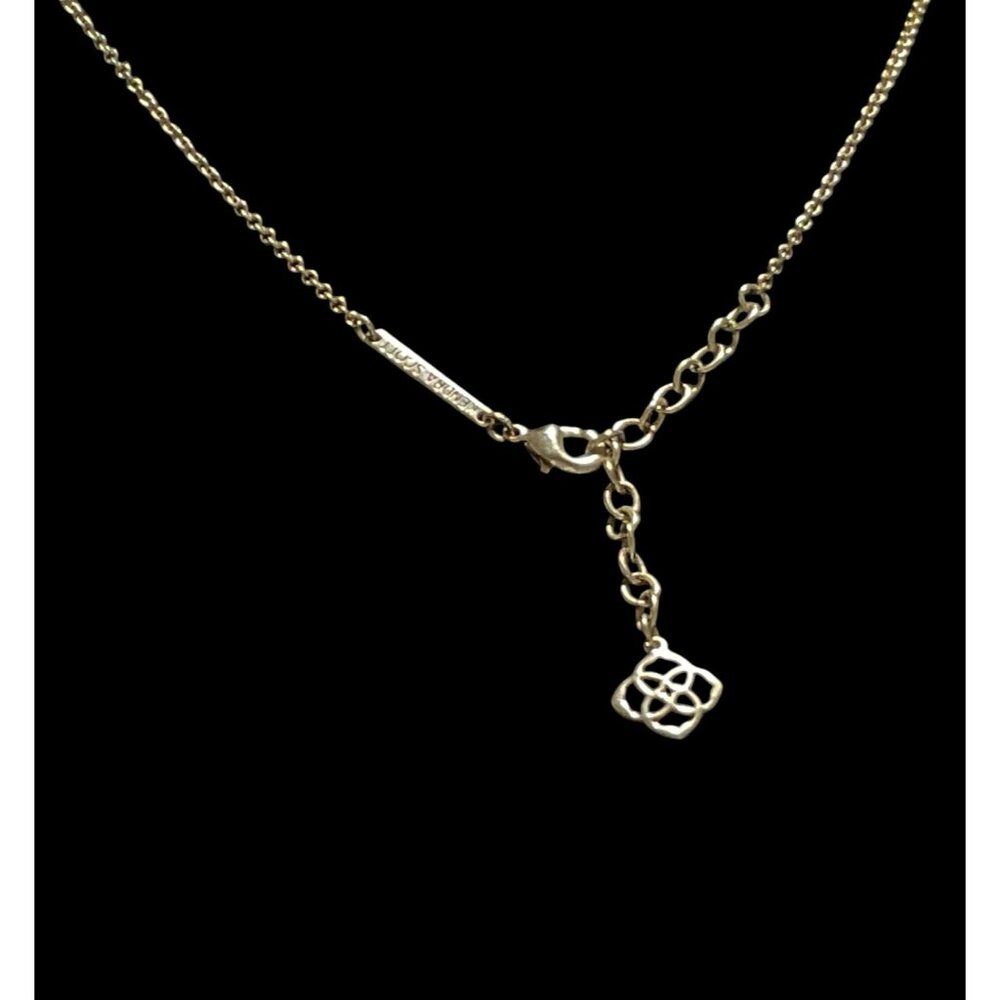 Kendra Scott Elisa Semi Precious Drusy Stone Pendant 15" Necklace Gold Plated - Picture 4 of 7